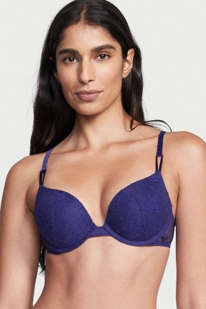 Victoria's Secret Sexy Tee Spitze Push Up Bra Bordeaux Rot | 854361TAF