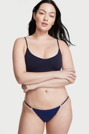 Victoria's Secret Smooth Bikini Knickers Navy Blau | 397168IZK