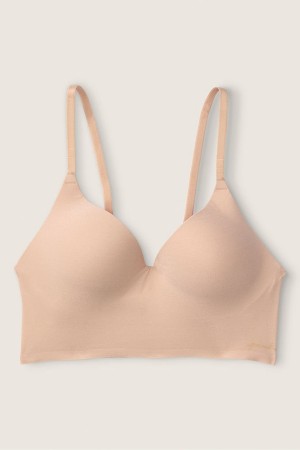 Victoria's Secret Smooth Non Wired Push Up Bralette Beige | 068132IAF