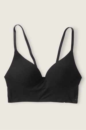 Victoria's Secret Smooth Non Wired Push Up Bralette Schwarz | 518643BEC