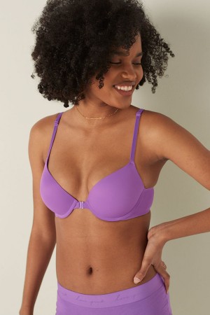 Victoria's Secret Smooth Push Up T-Shirt Bra Lila | 268190DIT