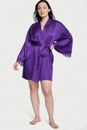 Victoria's Secret Spitze Inset Robe Lila | 803271ZKE