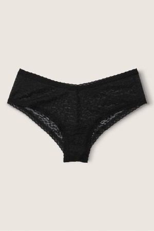 Victoria's Secret Spitze Logo Cheeky Knickers Schwarz | 957310PSO