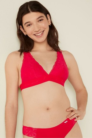 Victoria's Secret Spitze Riemchen Back Halterneck Bralette Koralle Weiß Orange | 124597LZA