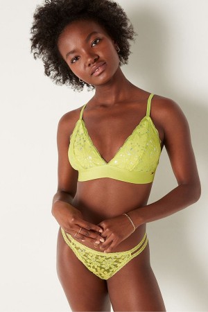 Victoria's Secret Spitze Unlined Triangle Bralette Grün | 096354UKM