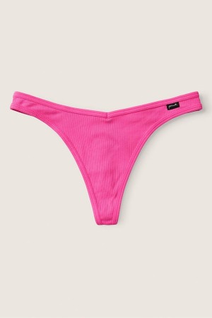 Victoria's Secret Stretch Baumwoll Baumwoll Tanga Knickers Rosa | 504893JNW