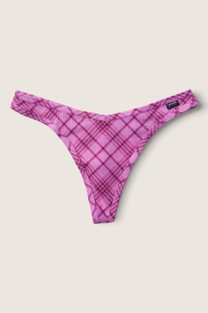 Victoria's Secret Stretch Baumwoll Baumwoll Tanga Knickers Rosa | 948631JCM