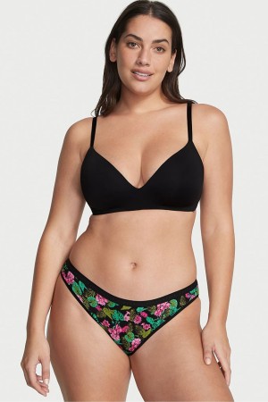 Victoria's Secret Stretch Baumwoll Baumwoll Bikini Knickers Schwarz | 839654CVD