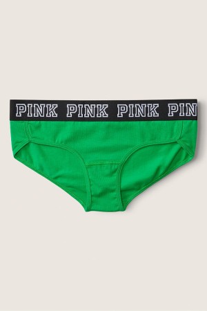 Victoria's Secret Stretch Baumwoll Baumwoll Logo Hipster Knickers Grün | 821967EHR