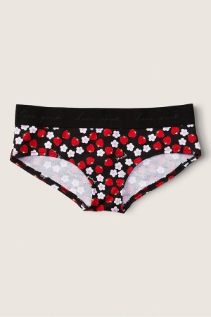 Victoria's Secret Stretch Baumwoll Baumwoll Logo Hipster Knickers Schwarz | 872541KSU