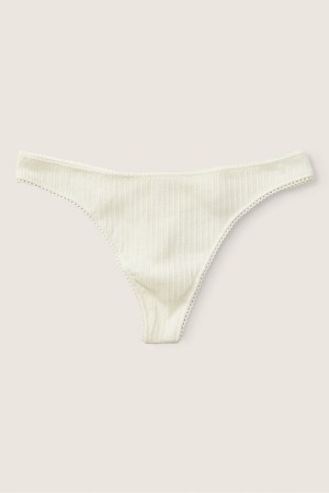 Victoria's Secret Stretch Baumwoll Baumwoll Tanga Knickers Rosa | 895634VYO