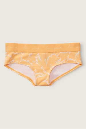 Victoria's Secret Stretch Baumwoll Baumwoll Logo Hipster Knickers Orange | 235174IGP