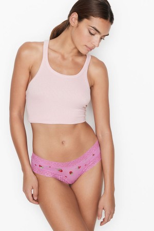 Victoria's Secret Stretch Baumwoll LCE W CTN CHEEKY Aqua Daisy Dot | 803615KWD