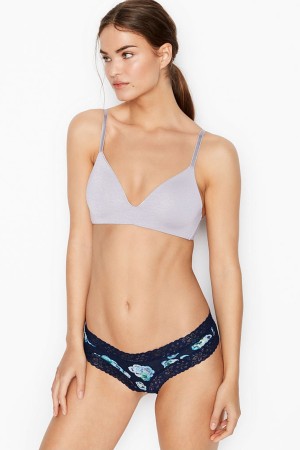 Victoria's Secret Stretch Baumwoll LCE W CTN CHEEKY Aqua Daisy Dot | 039176SBQ