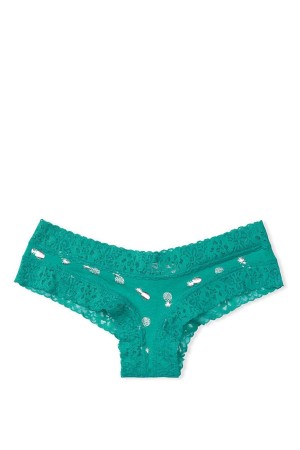 Victoria's Secret Stretch Baumwoll LCE W CTN CHEEKY Aqua Daisy Dot | 782051VHJ