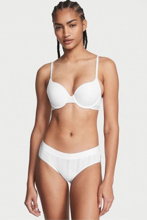 Victoria's Secret Stretch Baumwoll Logo Taille Pointelle Hipster Knickers Lila | 317864STZ