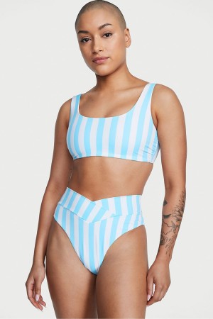 Victoria's Secret Swim Bikini Bottom Blau Streifen | 149308EIU