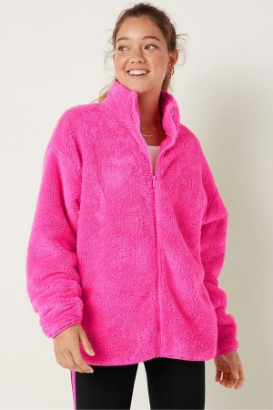 Victoria's Secret Teddy Full Zip Jacket Rosa | 425983FLZ