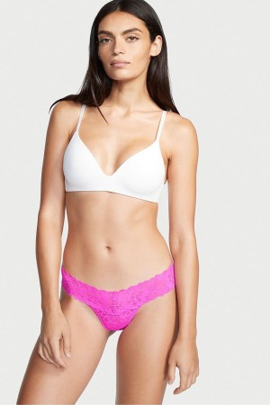 Victoria's Secret The Lacie Spitze Tanga Knickers Schwarz | 954632AEM