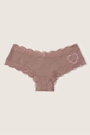 Victoria's Secret The Lacie Spitze Trim Cheeky Knickers Schwarz | 583247VNJ