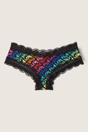 Victoria's Secret The Lacie Spitze Trim Cheeky Knickers Schwarz | 013289NAM