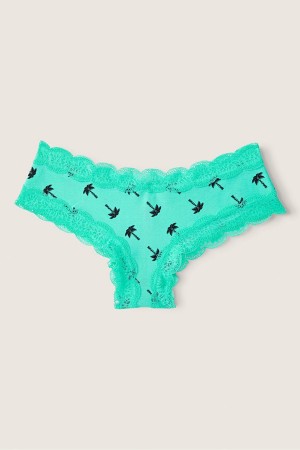 Victoria's Secret The Lacie Spitze Trim Cheeky Knickers Grün | 724960XCD