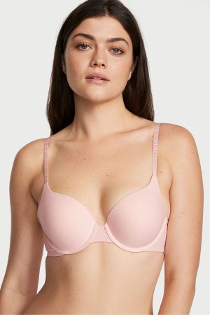 Victoria's Secret The T-Shirt Full Cup Push Up Smooth Bra Rosa | 174352HXK