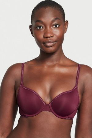 Victoria's Secret The T-Shirt Lightly Gefütterte Logo Riemen Full Cup Bra Lila | 501286BFQ