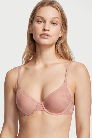 Victoria's Secret The T-Shirt Lightly Gefütterte Logo Riemen Full Cup Bra Rosa | 810476HOE