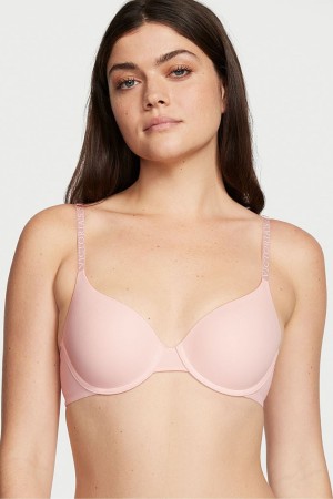 Victoria's Secret The T-Shirt Smooth Lightly Gefütterte T-Shirt Bra Rosa | 695128PNS