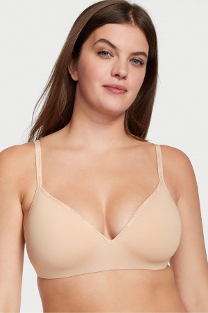 Victoria's Secret The T-Shirt Smooth Lightly Gefütterte Non Wired T-Shirt Bra Champagne Nude | 847239QAJ