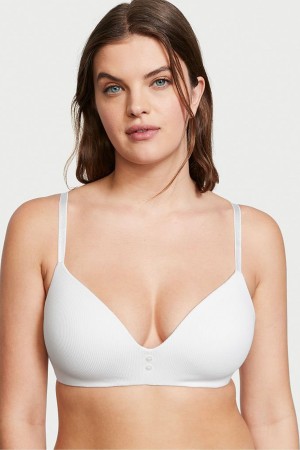 Victoria's Secret The T-Shirt Smooth Lightly Gefütterte Non Wired T-Shirt Bra Weiß | 163579ITQ