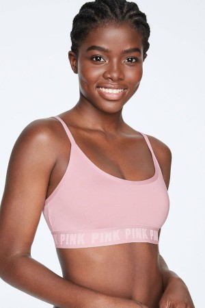 Victoria's Secret Ultimate Scoop Lightly Gefütterte Sports Bra Rosa | 849203SFW