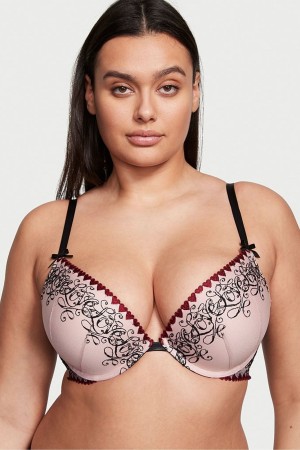 Victoria's Secret Very Sexy Embroidery Push Up Bra Rosa | 239045OIP