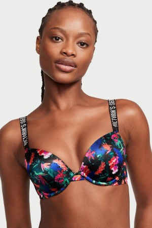 Victoria's Secret Very Sexy Shine Riemen Push Up Bra Schwarz | 465029CNI