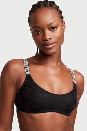 Victoria's Secret Very Sexy Shine Riemen Spitze Bralette Schwarz | 567094FAP