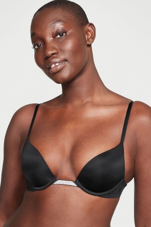 Victoria's Secret Very Sexy Smooth Plunge Shine Multiway Bra Schwarz | 510473UDG