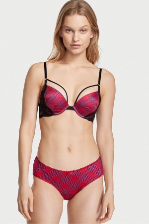 Victoria's Secret Very Sexy Very Sexy Mesh Satin Bow Cutout Back Open Panty Rot | 790264TFZ