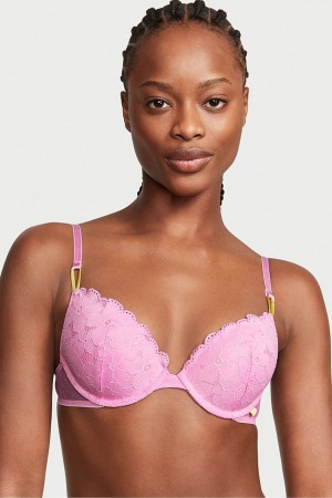 Victoria's Secret Victorias Secret Push Up Spitze Bra Blau | 850197EYG