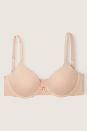 Victoria's Secret Wear Everywhere Front Befestigung Lightly Gefütterte T-Shirt Bra Beige | 975804CUW