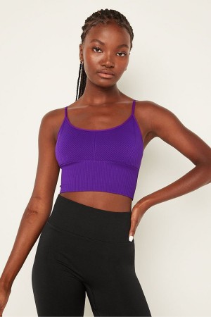 Victoria's Secret Wear Everywhere Seamless Lightly Gefütterte Low Impact Sports Bra Lila | 485139PZG