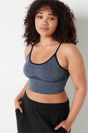 Victoria's Secret Wear Everywhere Seamless Unlined Sports Bra Blau | 204853SZY