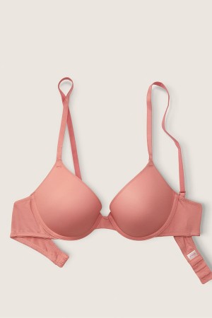 Victoria's Secret Wear Everywhere Smooth Push Up T-Shirt Bra Rosa Rosa | 846197IRA