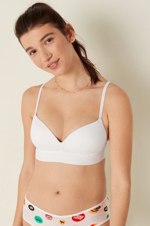 Victoria's Secret Wear Everywhere Smooth Non Wired Push Up T-Shirt Bra Beige | 625389HMX