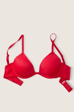 Victoria's Secret Wear Everywhere Smooth Lightest Gefütterte T-Shirt Bra Rot | 867495KLP