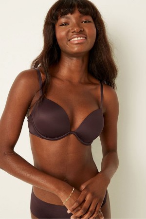 Victoria's Secret Wear Everywhere Smooth Push Up T-Shirt Bra Braun | 423765XMD