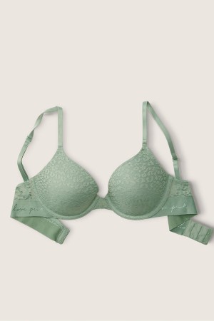 Victoria's Secret Wear Everywhere Spitze Lightly Gefütterte T-Shirt Bra Grün | 349728TOM