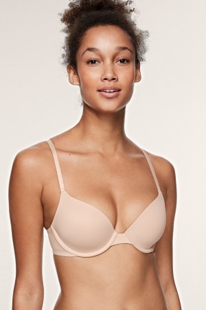 Victoria's Secret Wear Everywhere Spitze Lightly Gefütterte T-Shirt Bra Nude | 679184RFZ