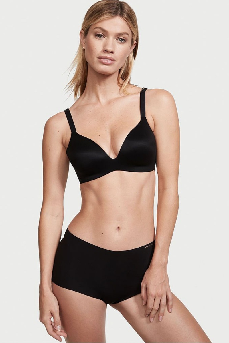 Victoria's Secret Bare Smooth Lightly Gefütterte Plunge Non Wired Bra Schwarz | 092738OVC