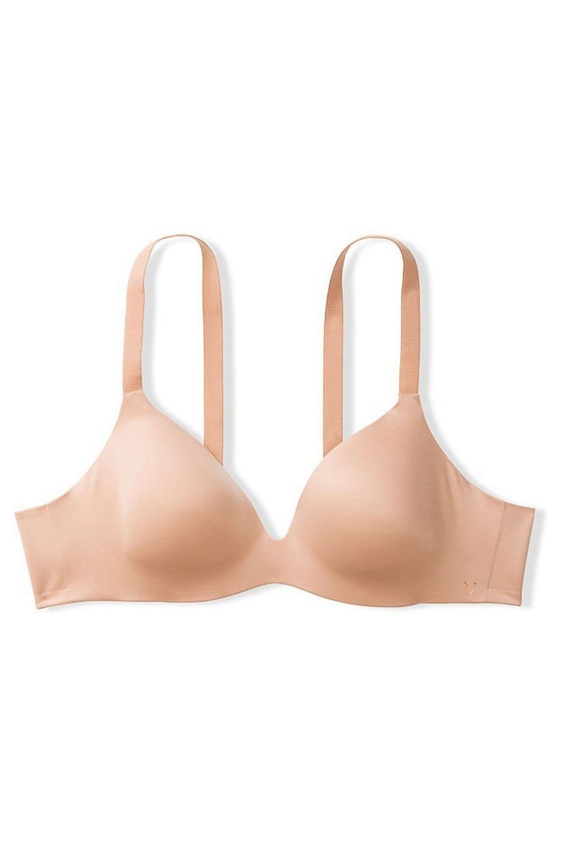 Victoria's Secret Bare Smooth Lightly Gefütterte Plunge Non Wired Bra Champagne Nude | 309485ZXS